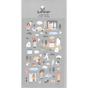 Adesivo Decorativo De Papel Rainy Day Suatelier