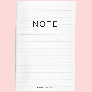 Caderno Brochura Pautado A5 Note Capa Flexível Transparente