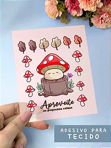 Cartela de Adesivo DTF Têxtil Cogumelo - Lilipop
