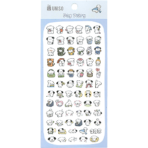 Adesivo Decorativo Cachorrinho Branco Glitter Dog Diary Uniso