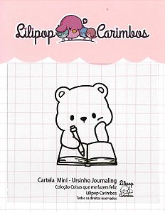 Carimbo Mini Ursinho Journaling - Lilipop