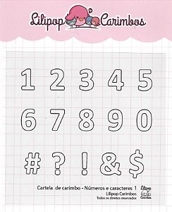 Kit de Carimbos M Números e Carctéres 1 - Lilipop