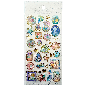 Adesivo Decorativo Alto-relevo Epoxy Fundo do Mar Lunar Tears