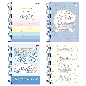 Caderno Universitário Pautado Espiral Capa Dura 20x27,5cm 01 Matéria Cinnamoroll