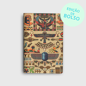 Journal Sem Pauta Ornamentos de Cor Egípcia Edição de Bolso