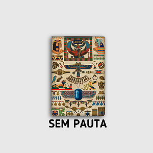 Journal Sem Pauta Ornamentos de Cor Egípcia Tamanho Grande