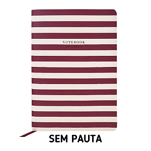 Caderno Sem Pauta Cereja Listrado Para Planner A.Craft Tamanho Padrão