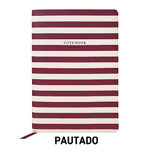 Caderno Pautado Cereja Listrado Para Planner A.Craft Tamanho Padrão