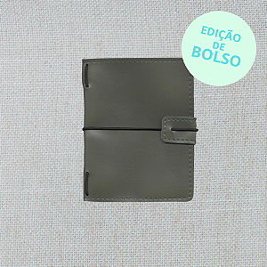 Capa Oliva Midori Triplo (Para 3 Blocos) Para Journal Folk Books Edição de Bolso