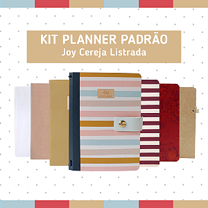 Kit Planner Padrão Joy Cereja Listrado