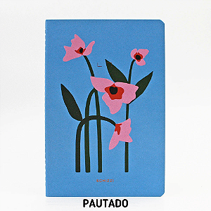 Caderno Brochura Pautado Flexível Large Papoula Schizzi
