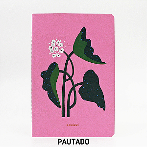 Caderno Brochura Pautado Flexível Large Begônia Schizzi
