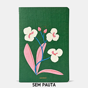 Caderno Brochura Sem Pauta Flexível Large Orquídea Schizzi