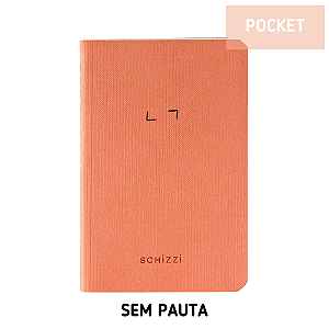 Caderno Brochura Sem Pauta Flexível Pocket Peach Schizzi