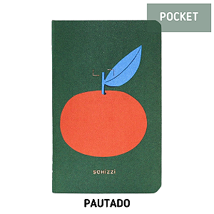 Caderno Brochura Pautado Flexível Pocket Orange Schizzi