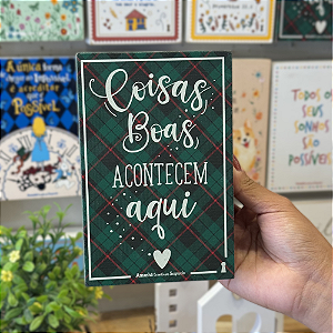 Quadro Box 10x15 em Madeira Coisas Boas Acontecem
