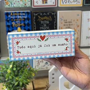 Quadro Box 6x15 em Madeira Tudo Aqui Já Foi Um Sonho