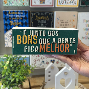 Quadro Box 6x15 em Madeira Junto Dos Bons