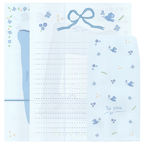 Kit Com 6 Papéis de Carta +3 Envelopes - Flores To You