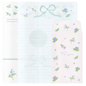 Kit Com 6 Papéis de Carta +3 Envelopes - Flores Extra Special To You