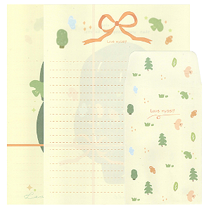 Kit Com 6 Papéis de Carta +3 Envelopes - Flores Love My Self