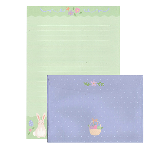 Kit Com 4 Papéis de Carta + 4 Envelopes Páscoa - Cartões Gigantes
