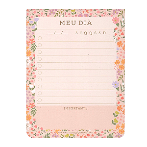 Bloco de Anotações Meu Dia Linha Flora