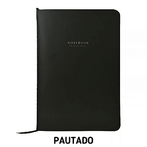 Caderno Pautado Preto Clássico Para Planner A.Craft Tamanho Padrão