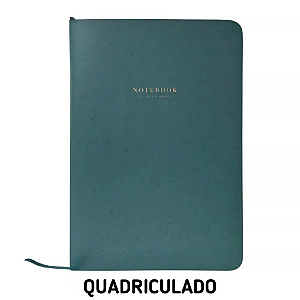 Caderno Quadriculado Verde Petróleo Para Planner A.Craft Tamanho Padrão