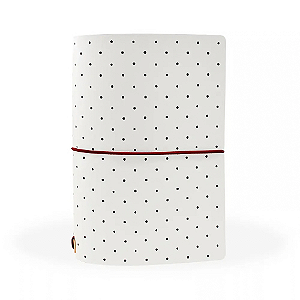 Capa Creme Poá (Para 4 Blocos) Para Planner A.Craft Tamanho Padrão