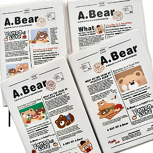 Caderneta Brochura A6 Pautado Journal Bear