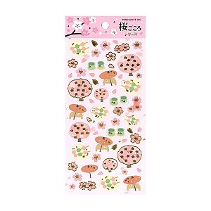 Adesivo Divertido Papel - Sakura Gokoro Series Rosa