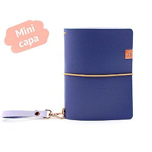 Kit Mini Planner Capa Dura Xadrez Vichy Azul Marinho - Fancy Goods