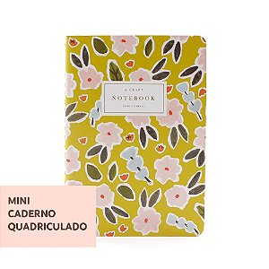 Mini Caderno Quadriculado Primavera Romântica Para Mini Planner A.Craft