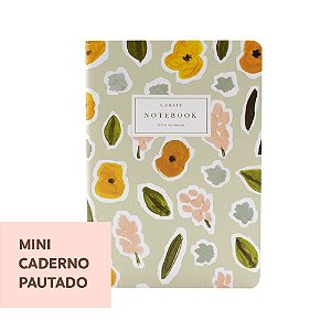 Mini Caderno Pautado Flores de Outono Para Mini Planner A.Craft