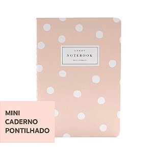 Mini Caderno Pontilhado Champagne Rosé Para Mini Planner A.Craft