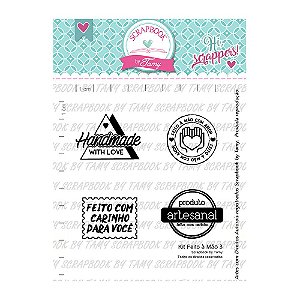 Kit de Carimbos Feito à Mão 3 Scrapbook by Tamy - Lilipop
