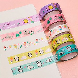 Kit de 5 Washi Tapes Fantasy