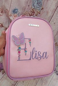 MOCHILA INFANTIL FLORAL BORBOLETA