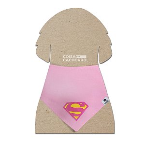 Bandana para cães Super Man Rosa