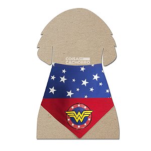 Bandana para cães Mulher Maravilha Estrelinhas