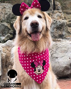 Kit Bandana e Laço Minnie Pink