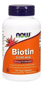 BIOTIN 5.000 MCG 60 CÁPSULAS – NOW FOODS