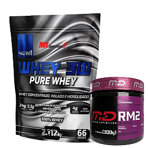 COMBO WHEY 3W PURE WHEY 2.112kg +  RM2 PRE WORKOUT 300g