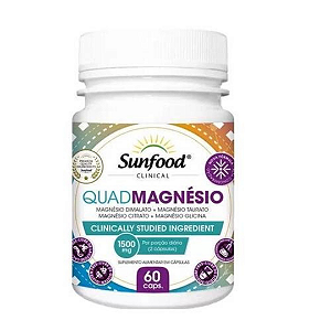 QUAD MAGNÉSIO 1500mg 60 CÁPSULAS - SUNFOOD CLINICAL