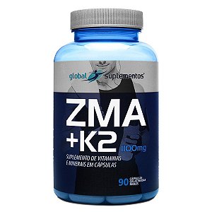 ZMA +K2 - Global Suplementos - 90 cápsulas