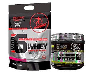 WHEY WAR 6 COMPLEX PROTEIN 900G + L-GLUTAMINE DEFENSE 300G