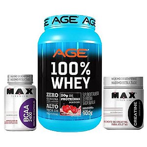 WHEY AGE + BCAA MAX 2400 100 CAPS + CMAX 100g