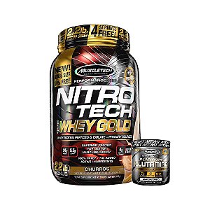 COMBO PROMOCIONAL NITROTECH 900G + GRÁTIS 1 GLUTAMINA 100G