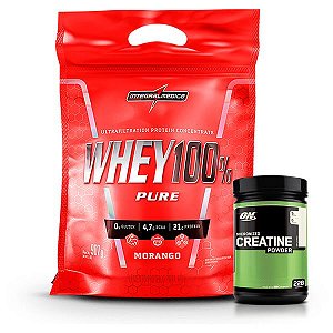 WHEY 100% 907g - INTEGRALMEDICA + CREATINA 100G ON